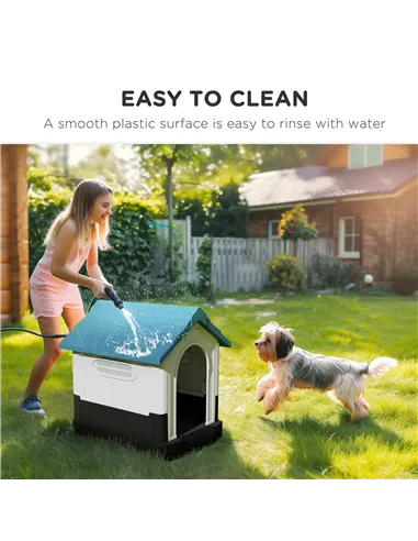 PawHut Outside Dog Kennel House, for Miniature Dogs, 64.5 x 57 x 66cm