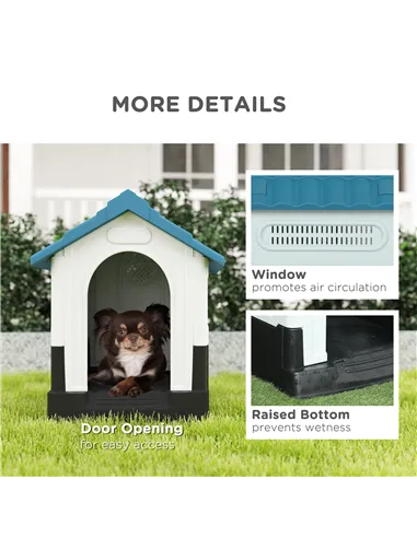 PawHut Outside Dog Kennel House, for Miniature Dogs, 64.5 x 57 x 66cm