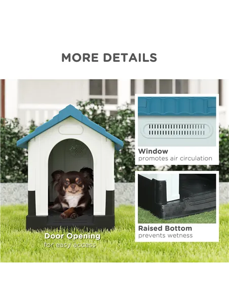 PawHut Outside Dog Kennel House, for Miniature Dogs, 64.5 x 57 x 66cm