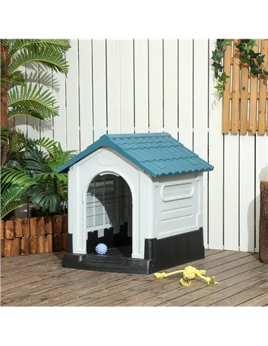 PawHut Outside Dog Kennel House, for Miniature Dogs, 64.5 x 57 x 66cm