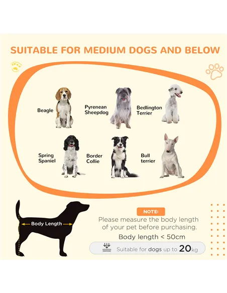 PawHut Dog Crate Furniture, Dog Cage End Table, with Wheels, for Medium Dogs, 80 x 60 x 76.5cm  - White