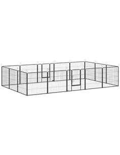 PawHut 16 Panels Heavy Duty Puppy Playpen, for Small and Medium Dogs, Indoor and Outdoor Use - Grey