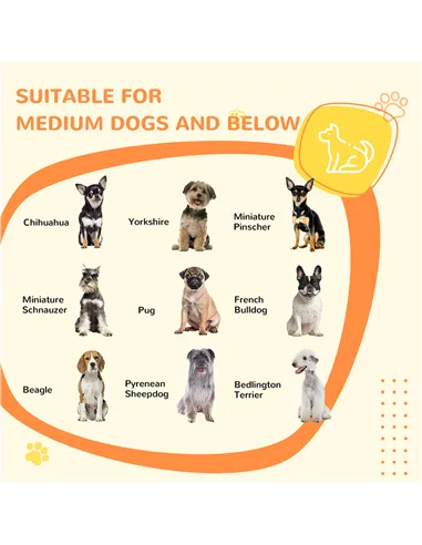 PawHut Indoor Dog Crate Furniture, Side End Table, with Soft Washable Cushion, Lockable Doors, for Large Dogs