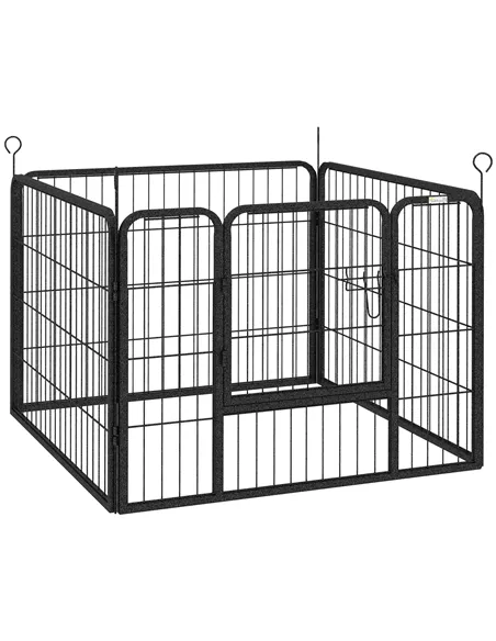 PawHut Heavy Duty Dog Playpen, 4 Panel Puppy Pen, Foldable Dog Kennel Both Indoor Outdoor Use Collapsible Design 82L x 82W x 60H