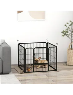 PawHut Heavy Duty Dog Playpen, 4 Panel Puppy Pen, Foldable Dog Kennel Both Indoor Outdoor Use Collapsible Design 82L x 82W x 60H 2
