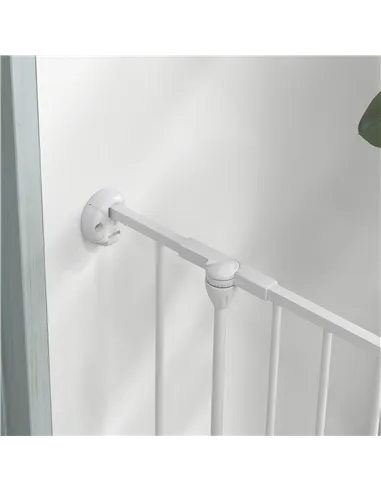 PawHut 6 Panels Foldable Dog Playpen, Puppy Pen Crate with Door - White