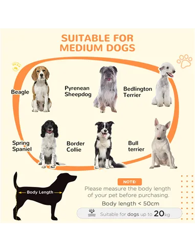 PawHut Dog Crate Furniture with Removable Cushion for Medium Dogs, 80 x 54 x 57cm - Brown