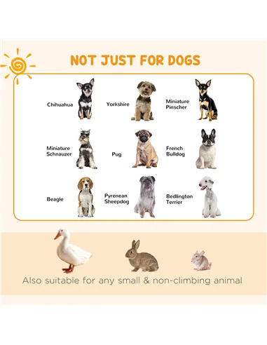 PawHut Dog Playpen, Puppy Pen, Eight-Panel Metal Fence, for Small Dogs, Indoors, Outdoors - Black