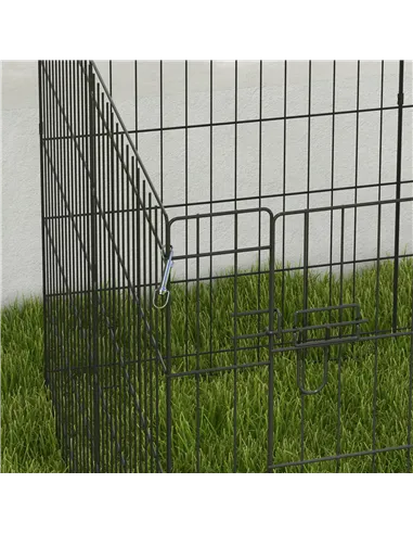 PawHut 8 Panel DIY Dog Pen with Door, for Dogs, Small Animals, Indoor/Outdoor Use, 76cm High