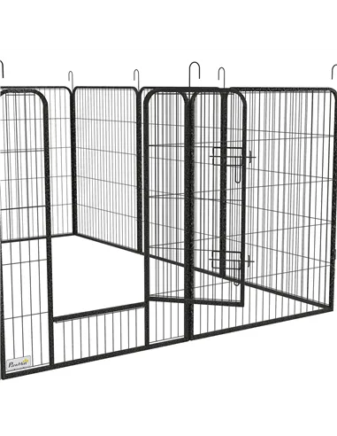PawHut 12 Panels Heavy Duty Puppy Playpen, for Small Dogs, Indoor and Outdoor Use - Silver