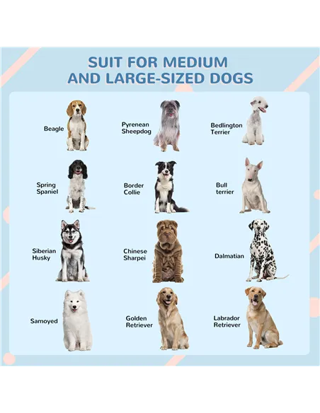 PawHut Plastic Weather-Resistant Dog House, for Indoors and Outdoors, Large Dogs - Grey