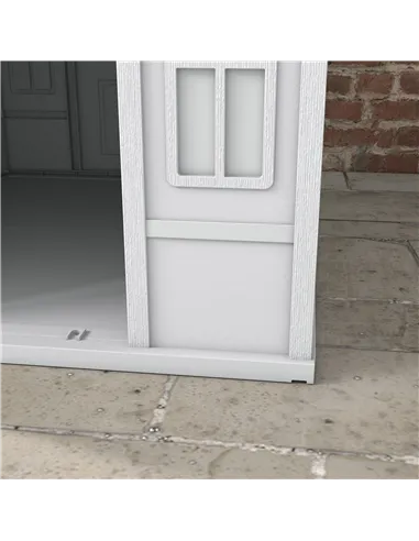 PawHut Plastic Weather-Resistant Dog House, for Indoors and Outdoors, Large Dogs - Grey