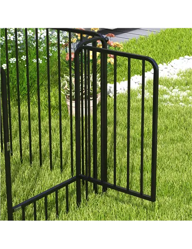 PawHut 80cm 8 Panels Heavy Duty Dog Pen, Pet Playpen for Indoors, Outdoors, Small, Medium Dogs