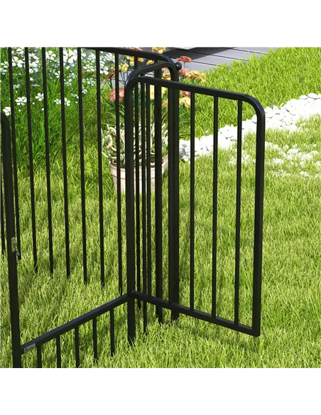 PawHut 80cm 8 Panels Heavy Duty Dog Pen, Pet Playpen for Indoors, Outdoors, Small, Medium Dogs