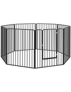 PawHut 100cm 8 Panels Heavy Duty Dog Pen, Pet Playpen for Indoors, Outdoors, Small, Medium, Large Dogs