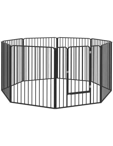 PawHut 100cm 8 Panels Heavy Duty Dog Pen, Pet Playpen for Indoors, Outdoors, Small, Medium, Large Dogs