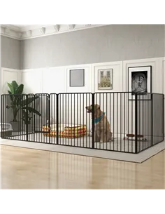 PawHut 100cm 8 Panels Heavy Duty Dog Pen, Pet Playpen for Indoors, Outdoors, Small, Medium, Large Dogs 2