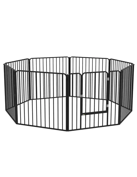 PawHut 60cm 8 Panels Heavy Duty Dog Pen, Pet Playpen for Indoors, Outdoors, Small Dogs