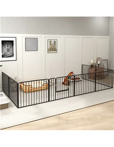 PawHut 60cm 8 Panels Heavy Duty Dog Pen, Pet Playpen for Indoors, Outdoors, Small Dogs