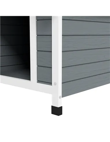 PawHut Outdoor Dog Kennel, Wooden Dog House, with Removable Floor, Anti-Corrosion Wood, for Medium Dogs,  82H x 75W x 88Dcm