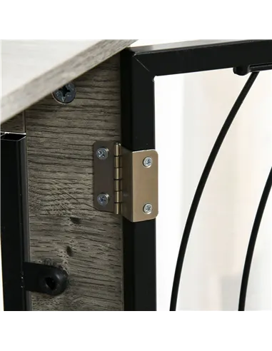 PawHut Dog Crate Furniture End Table w/ Plush Washable Cushion, Lockable Door, for Extra Large Dogs