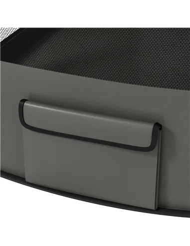 PawHut Foldable Dog Pen with Storage Bag for Indoor/Outdoor Use, Portable Pet playpen, with Ground Stakes - Grey