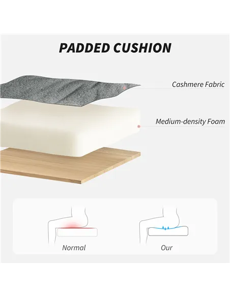 HOMCOM 91-99cm Sherpa Fleece Office Chair - Grey