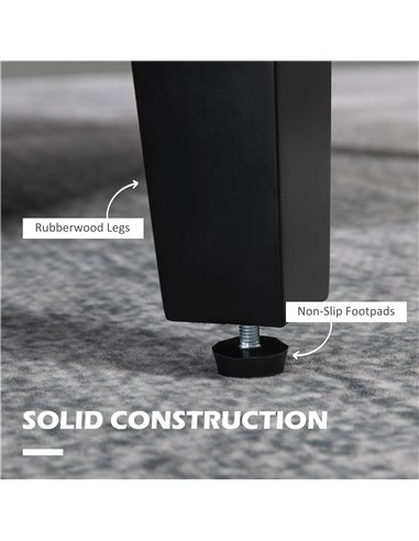 HOMCOM Modern Accent Chair, Occasional Chair with Rubber Wood Legs for Living Room, Bedroom, Cream White