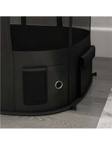 PawHut Foldable Dog Pen with Storage Bag for Indoor/Outdoor Use, Portable Pet playpen, with Ground Stakes - Yellow