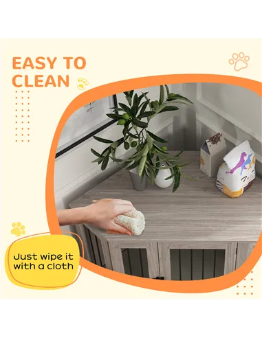 PawHut Dog Crate Furniture Side Table, with Cushion, 122 x 61 x 71cm - Walnut Brown