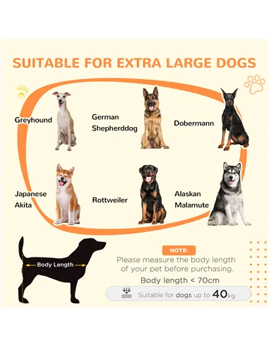 PawHut 118cm Dog Crate Furniture with Removable Cushion for Extra Large Dogs - Grey