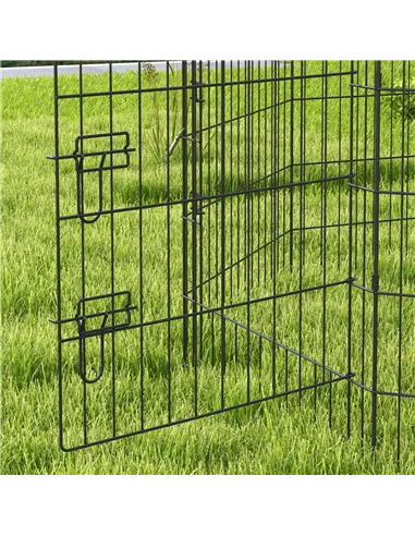 PawHut 8 Panel DIY Dog Pen with Door, for Dogs, Small Animals, Indoor/Outdoor Use, 91cm High