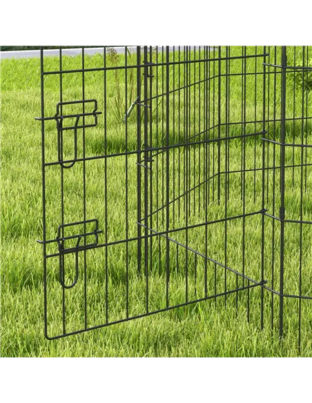 PawHut 8 Panel DIY Dog Pen with Door, for Dogs, Small Animals, Indoor/Outdoor Use, 91cm High