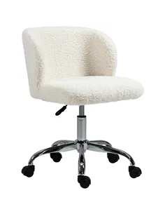 HOMCOM Office Chair with Adjustable Height and Wheels - White