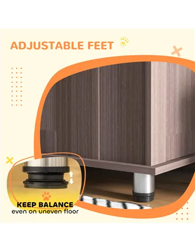 PawHut Dog Crate Table for Medium and Large Dogs with Magnetic Door for Indoor Use, 116 x 60 x 87 cm, Purple