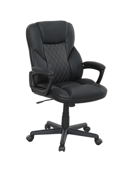 HOMCOM High Back Executive Office Chair, PU Leather Swivel Desk Chair with Tilt Function, Armrests and Adjustable Height for Hom