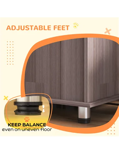 PawHut Dog Crate Table for Medium and Large Dogs with Magnetic Door for Indoor Use, 95 x 55 x 75 cm, Purple