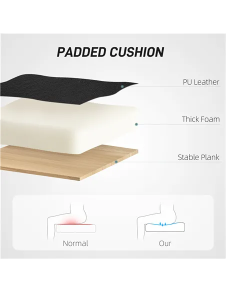 HOMCOM High Back Executive Office Chair, PU Leather Swivel Desk Chair with Tilt Function, Armrests and Adjustable Height for Hom