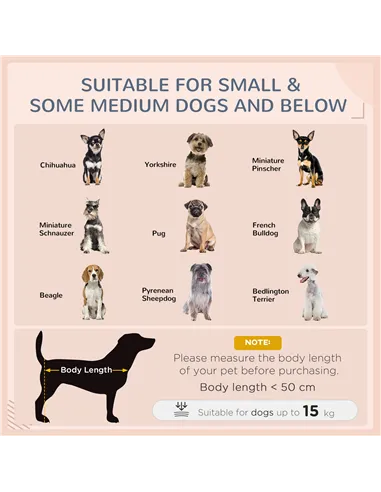 PawHut Wicker Dog House, Rattan Pet Bed, with Removable Cushion, Canopy, for Small and Medium Dogs - Dark Grey