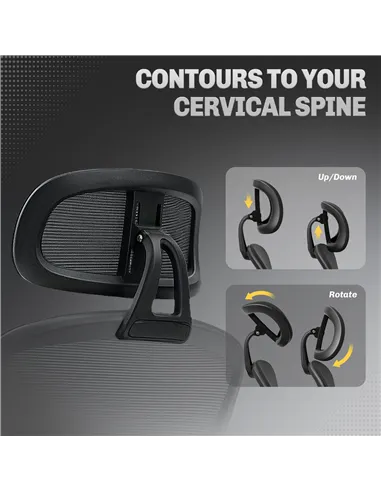 HOMCOM Ergonomic Office Chair, Mesh High Back Desk Chair with Adjustable Lumbar Support and Headrest, Footrest, Reclining Execut