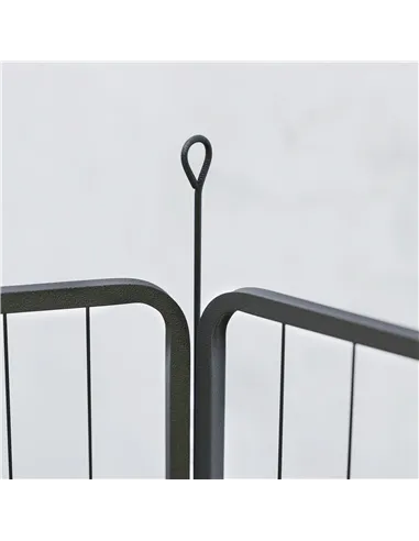 PawHut 6 Panels Heavy Duty Dog Playpen with Secure Door, for Indoor Outdoor, for Garden, Camping, 100cm High