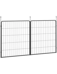 PawHut Two-Piece Dog Pen Expansion Pack for Medium Dogs, 80cm Tall Animal Pen with Three Connecting Stakes