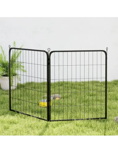 PawHut Two-Piece Dog Pen Expansion Pack for Medium Dogs, 80cm Tall Animal Pen with Three Connecting Stakes
