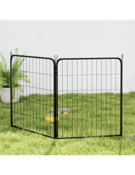 PawHut Two-Piece Dog Pen Expansion Pack for Medium Dogs, 80cm Tall Animal Pen with Three Connecting Stakes
