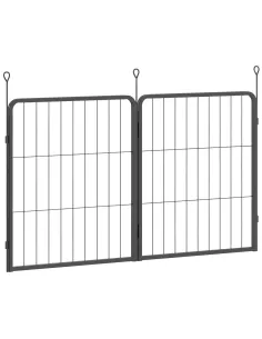 PawHut Two-Piece Dog Pen Expansion Pack for Small Dogs, 60cm Tall Animal Pen with Three Connecting Stakes