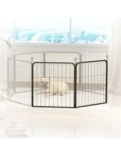 PawHut Two-Piece Dog Pen Expansion Pack for Small Dogs, 60cm Tall Animal Pen with Three Connecting Stakes 2