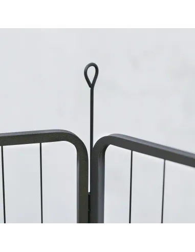 PawHut 6 Panels Dog Playpen, Portable Detachable Puppy Pen with Door, for Large Dogs, 100cm High, Grey