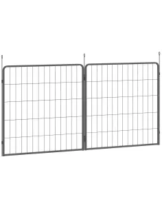 PawHut 2 Piece Dog Pen Expansion Pack for 80cm High Pet Playpen with 3 Stakes, for Small and Medium Dogs