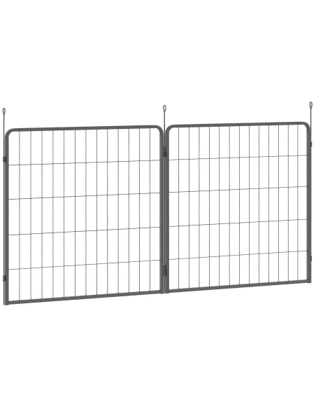 PawHut 2 Piece Dog Pen Expansion Pack for 80cm High Pet Playpen with 3 Stakes, for Small and Medium Dogs