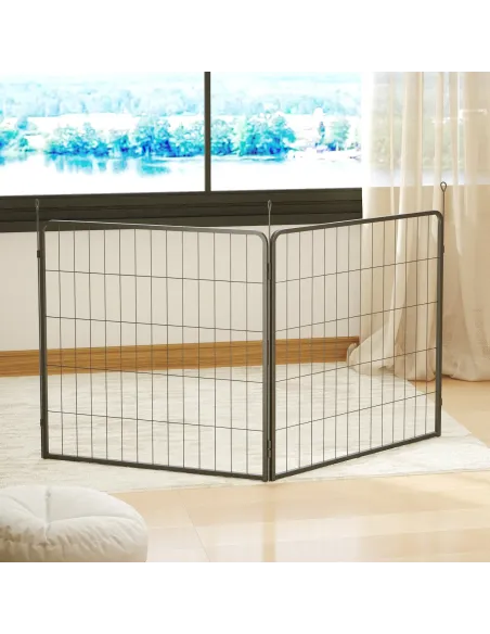 PawHut 2 Piece Dog Pen Expansion Pack for 80cm High Pet Playpen with 3 Stakes, for Small and Medium Dogs
